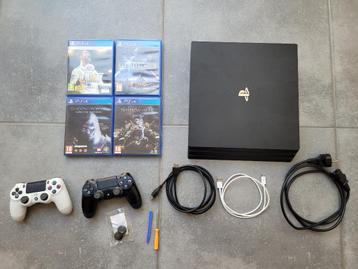 PS4 Pro 1TB with 2 controllers, accessories + 4 games