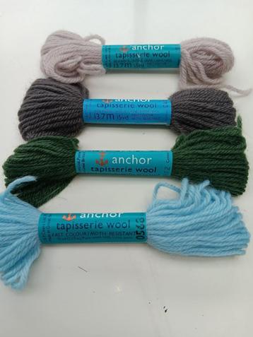 ANCHOR tapisserie wol, nieuw + restjes