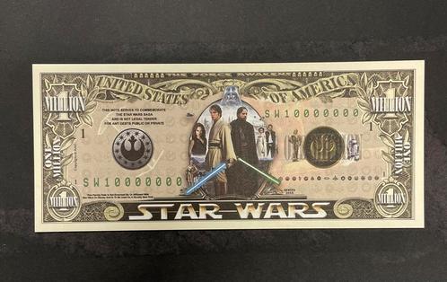 Billet Star Wars, one million dollar, fun note souvenir, Timbres & Monnaies, Billets de banque | Amérique