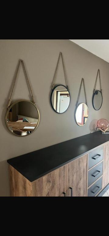 4 ronde spiegels