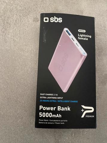 SBS - Power bank pink gold. Nieuw 