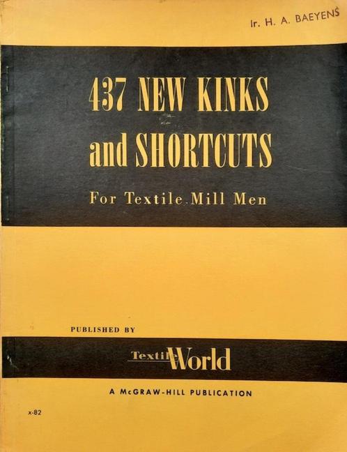 437 New Kinks and Shortcuts for Textile Mill Men, Boeken, Techniek, Gelezen, Werktuigbouwkunde, Ophalen of Verzenden