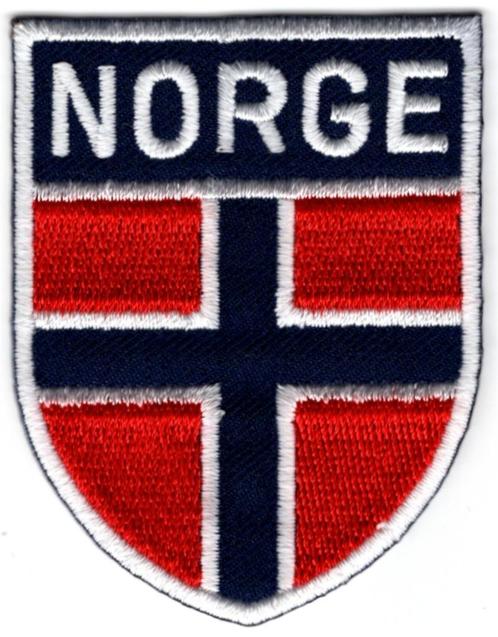 Noorwegen stoffen opstrijk patch embleem #3, Divers, Drapeaux & Banderoles, Neuf, Envoi