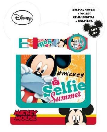 Mickey Mouse Giftset : Horloge met Portemonnee - Disney