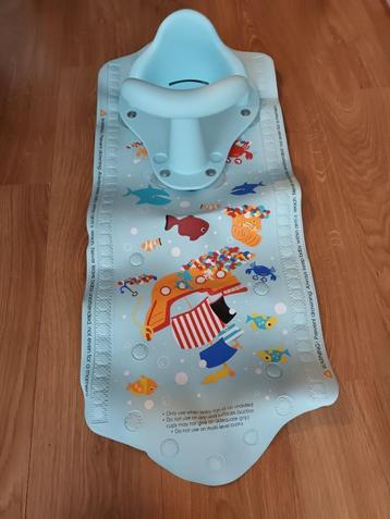 Siège de bain antidérapant et tapis de bain Mothercare