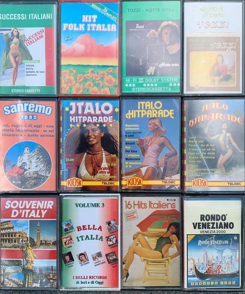 Lot cassettes Frans Nederlands Duits Italiaans verzamel, CD & DVD, Cassettes audio, Utilisé, Originale, 2 à 25 cassettes audio