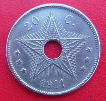 1911 Congo belge - 20 centimes - port 1,50 euro par courrier