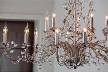 Hanglamp 15 lichts Evita zilver
