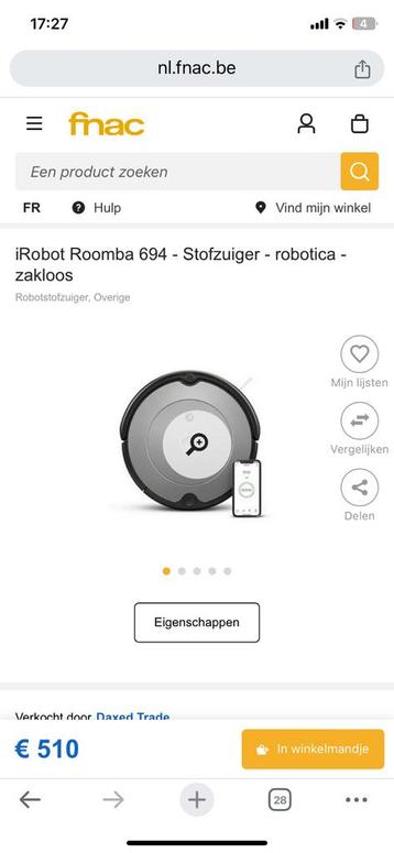 iRobot Roomba 694 - Stofzuiger - robotica - zakloos
