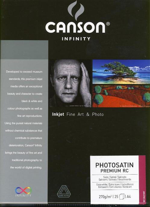 Papier photo A4 CANSON premiumRC satiné 270g/m³, TV, Hi-fi & Vidéo, Photo | Papier photo, Neuf, Enlèvement ou Envoi