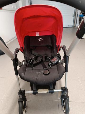 Bugaboo bee buggy rood + nieuwe sun canopy (blauw)