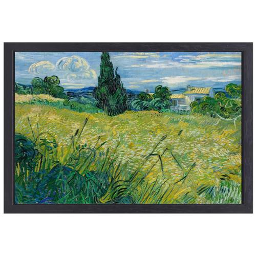 Champ de blé vert avec cyprès - Toile Vincent van Gogh + bak, Maison & Meubles, Accessoires pour la Maison | Décorations murale