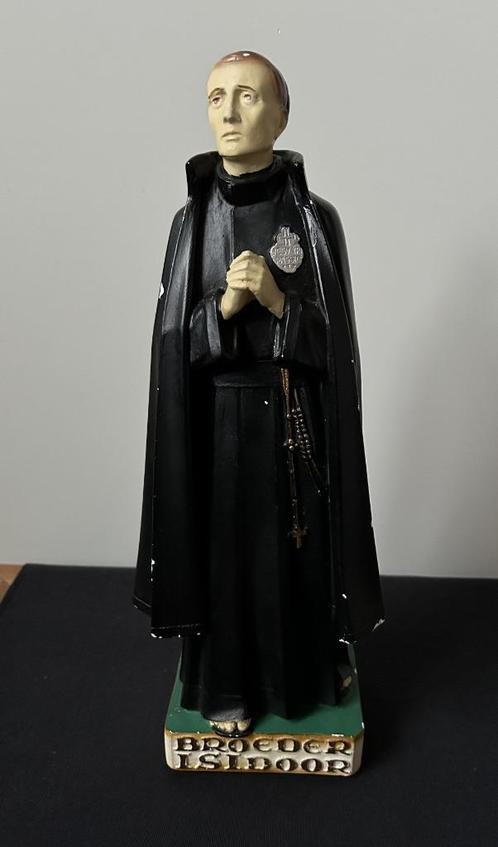 Belle statue du frère Isidoor, en plâtre, 37,50 cm, Antiquités & Art, Antiquités | Objets religieux, Enlèvement ou Envoi