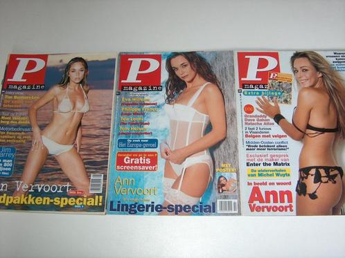 Ann Vervoort - P Magazines - covers - posters . ...., Livres, Journaux & Revues, Utilisé, Gossip, Potins ou Showbizz, Enlèvement ou Envoi