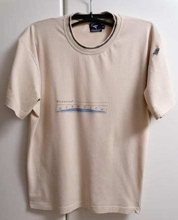 Beige T-shirt met kleine print van Pirouette, 164
