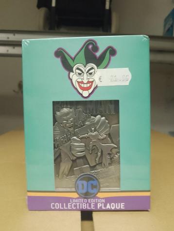 the joker batman limited edition collectible plaque nieuw