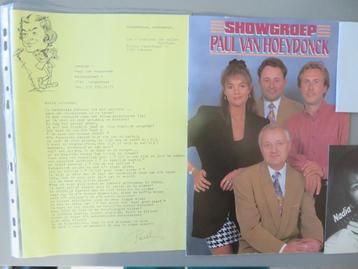 1990,s Boekingsfolder + extras Paul van Hoeydonck Showgroep 