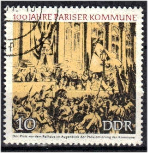Duitsland DDR 1971 - Yvert 1345 - 100 jaar Parijs (ST), Timbres & Monnaies, Timbres | Europe | Allemagne, Affranchi, RDA, Envoi