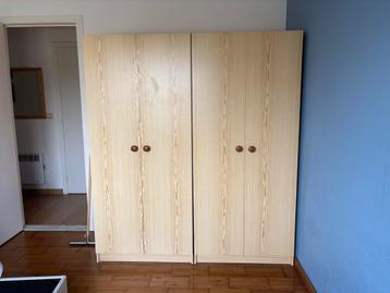 2 kasten in goede staat, natuurhoutkleur, 1,8mx0,8m per kast