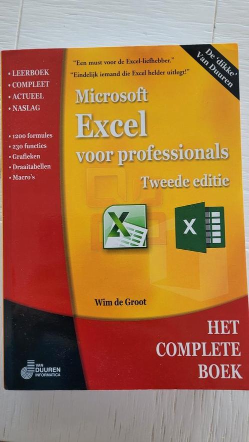 Wim de Groot - Excel voor professionals, Boeken, Informatica en Computer, Zo goed als nieuw, Ophalen of Verzenden