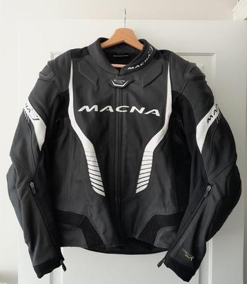 Veste de moto sportive en cuir Macna pour homme - Large (= E