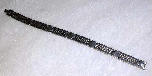armband vintage zilver stainless steel '70-80, Bijoux, Sacs & Beauté, Bracelets, Neuf, Acier, Argent, Envoi