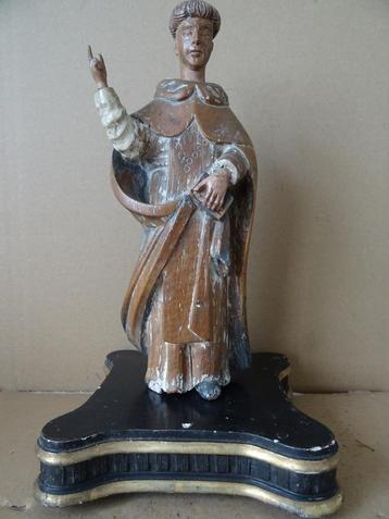Statue ancienne en bois de François statue de Saint François