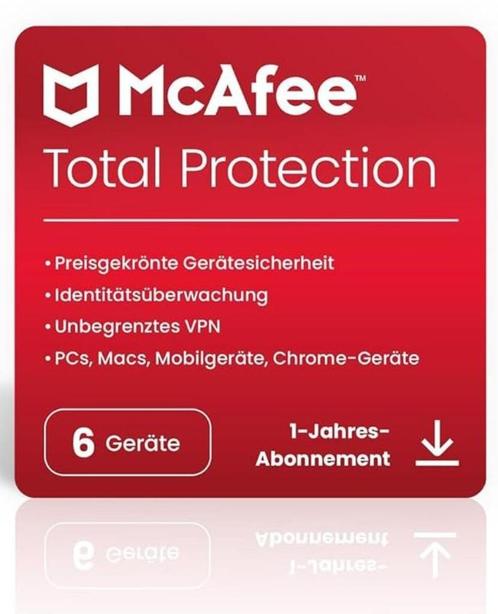 1 Jaar McAfee Total Protection abonnement, Informatique & Logiciels, Logiciel Antivirus & Protection, Enlèvement ou Envoi