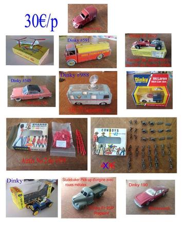 Lot Airfix Guards-Dinky toys(Lincoln,Vespa,Mc Laren + boite)
