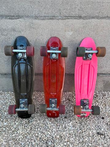 3 skateboards/penny boards 10€/stuk goede staat