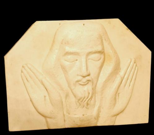 zware Jezus Christus stenen plaket, Antiquités & Art, Antiquités | Objets religieux, Enlèvement