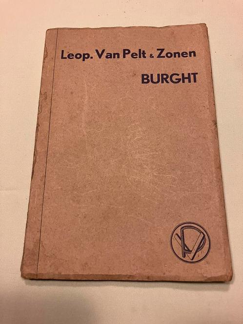 Catalogue de meubles Leop Van Pelt & Zonen/Burght, Antiquités & Art, Antiquités | Livres & Manuscrits, Enlèvement ou Envoi