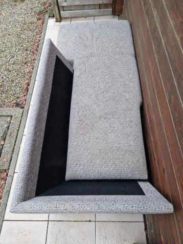 Hoeksalon grijze stof GRATIS AFHALEN