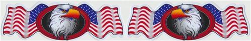 USA Eagle [Amerikaanse vlag] sticker set #2, Motos, Accessoires | Autocollants, Envoi