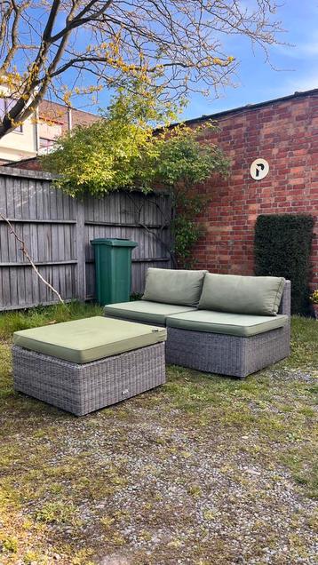 Gratis Bristol tuinlounge met groene kussens