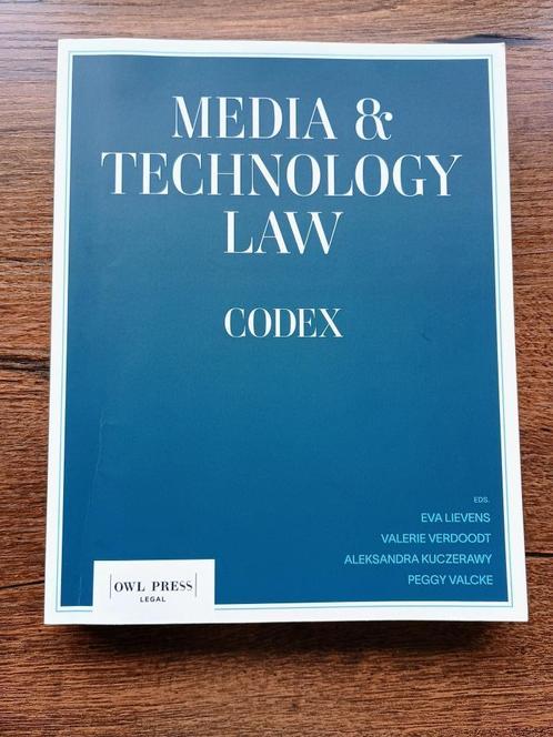 Media & Technology Law Codex (2023) (Owl Press), Livres, Livres d'étude & Cours, Comme neuf, Enseignement supérieur, Alpha, Enlèvement ou Envoi