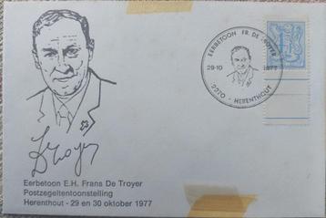 Eerbetoon De Troyer Herenthout 1977 Postzegeltentoonstelling