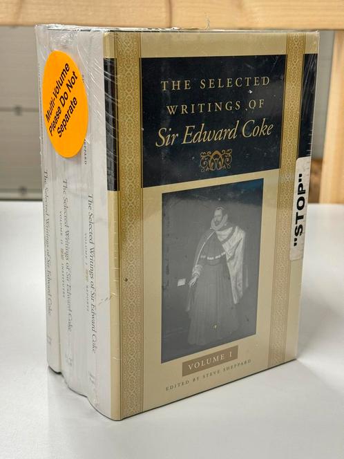 Les écrits sélectionnés Sir Edward Coke - Hardcover vol 123, Livres, Philosophie, Neuf, Enlèvement ou Envoi