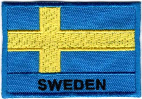 Zweden stoffen opstrijk patch embleem #2, Divers, Drapeaux & Banderoles, Neuf, Envoi