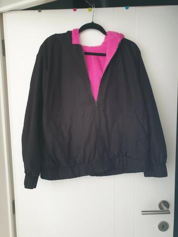 Zwarte vest met cape maat 1XL curve