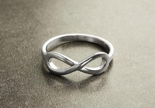 Infinity 925 sterling zilveren damesring, Handtassen en Accessoires, Ringen, Nieuw, Dame, 17 tot 18, Zilver, Zilver, Ophalen of Verzenden