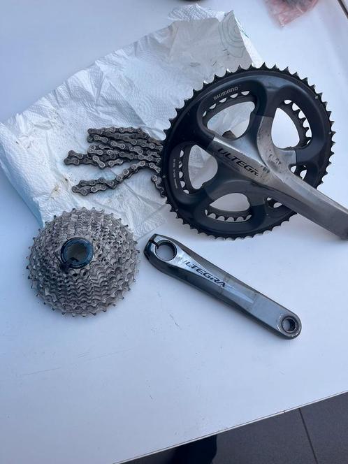 Manivelle et cassette Shimano Ultegra 11/34, Vélos & Vélomoteurs, Vélos Pièces, Utilisé, Vélo de course, Enlèvement ou Envoi