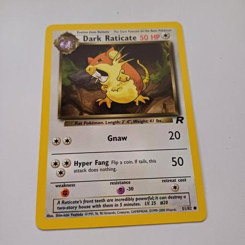 Pokémon Dark Raticate Team Rocket 51/82, Hobby en Vrije tijd, Verzamelkaartspellen | Pokémon, Zo goed als nieuw, Losse kaart, Ophalen of Verzenden