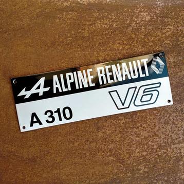 Bouclier émaillé RENAULT ALPINE 310 V6 Billboard, cadeau pou