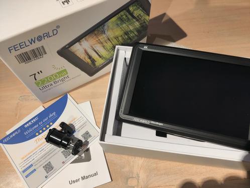 FEELWORLD FW279S 7" 2200-nit HDMI video-/fotomonitor, Audio, Tv en Foto, Foto | Lenzen en Objectieven, Zo goed als nieuw, Accessoires