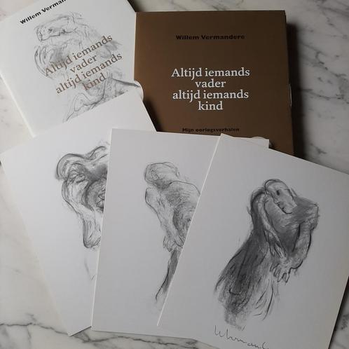 Willem Vermandere : boek en 3 gesign afdruk van tekeningen, Boeken, Kunst en Cultuur | Beeldend, Zo goed als nieuw, Schilder- en Tekenkunst