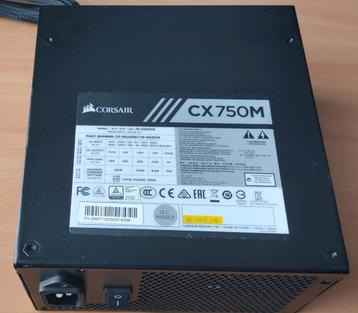 Voeding Corsair CX 750M (Modular) 80 Plus Bronze.