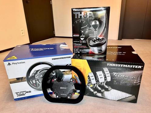 T300RS GT + T-LCM  pedalen + TH8A shifter + Sparco stuur, Games en Spelcomputers, Spelcomputers | Sony Consoles | Accessoires