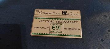 telefoonkaart/RTT/Festival Europali 1991/Portugal