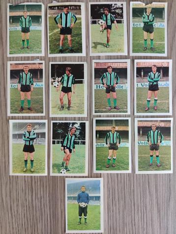 13 cartes/autocollants Cercle Brugge - Vanderhout 1971-1972
